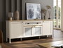 Hanah Home FRN-21008 Consola, Melamina y MDF, Crema Roble Gris, 201.8x82x44.2 cm